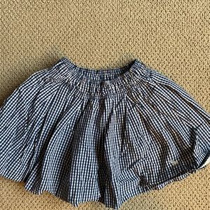 Navy and white checkered skirt